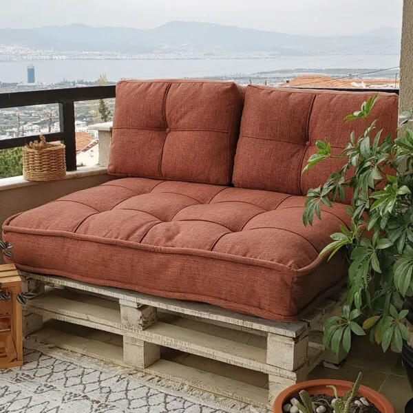 Kiremit Palet Minderi ve Yastık Seti