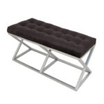 Gri - Siyah Bench Puf