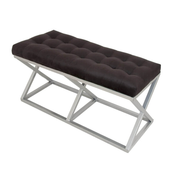 Gri - Siyah Bench Puf