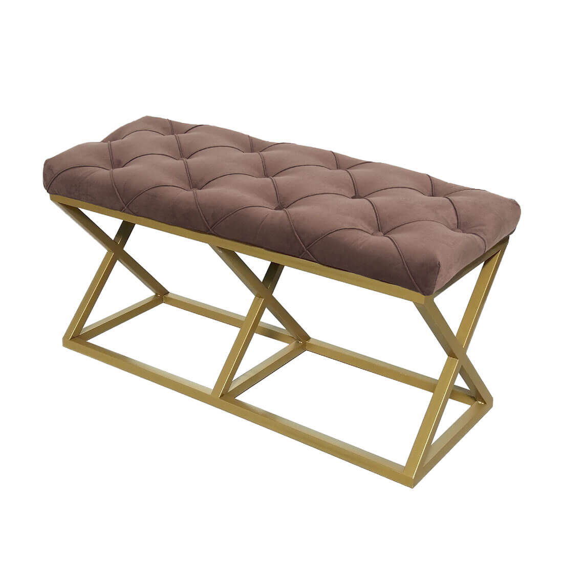 35-1.jpg Gold Bench Puf - Görsel 1