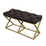 Gold - Siyah Bench Puf