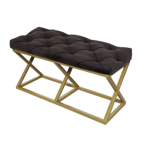 Gold - Siyah Bench Puf