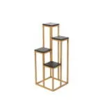 Gold Metal Çiçeklik Standı