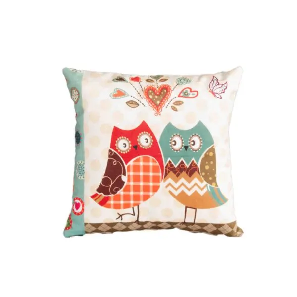 Baykuş Aşkı 45x45 Kare Kırlent