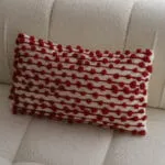 BORDO El Dokuması Keçe Kırlent Kılıfı