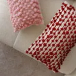 BORDO El Dokuması Keçe Kırlent Kılıfı - Görsel 4