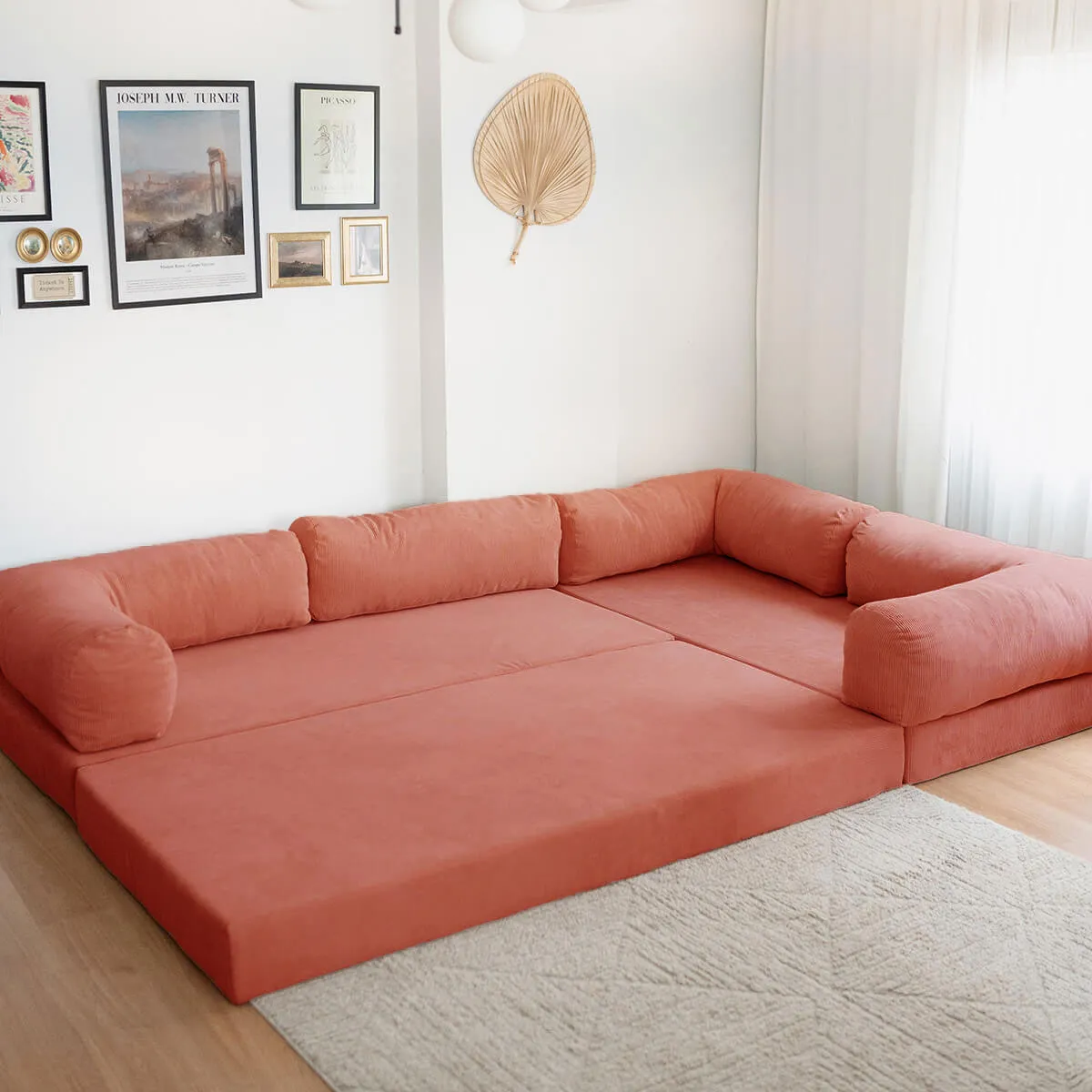NOOK Modüler L Köşe Koltuk | Nar Çiçeği - Görsel 2