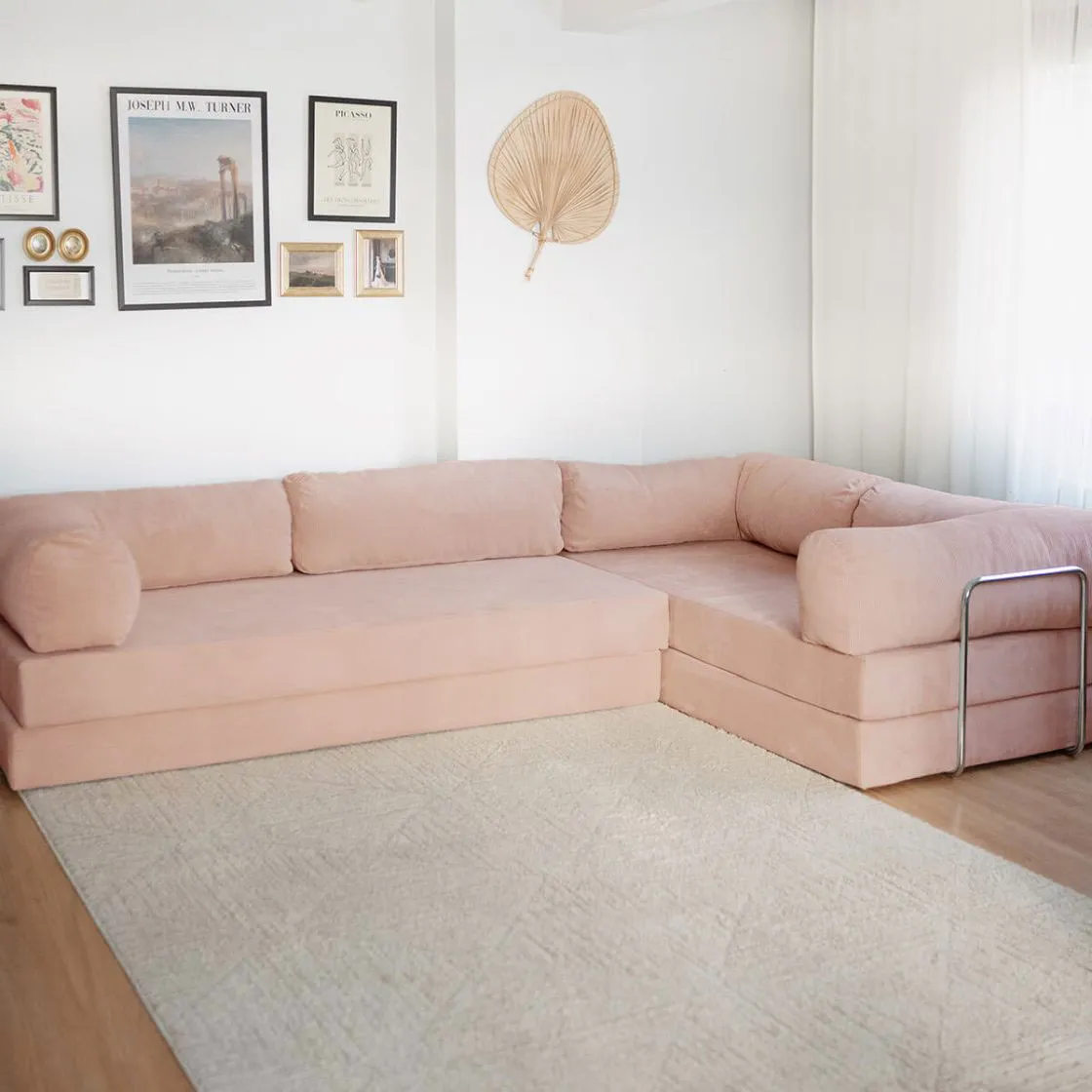 NOOK Modüler L Köşe Koltuk | Pembe - Görsel 3