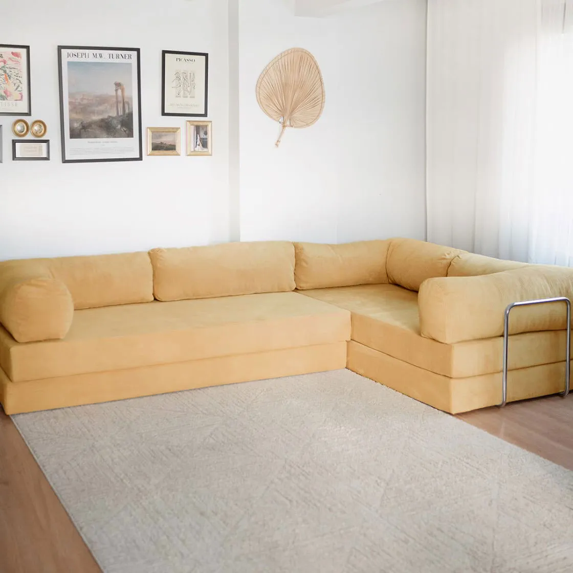 NOOK Modüler L Köşe Koltuk | Sarı - Görsel 3
