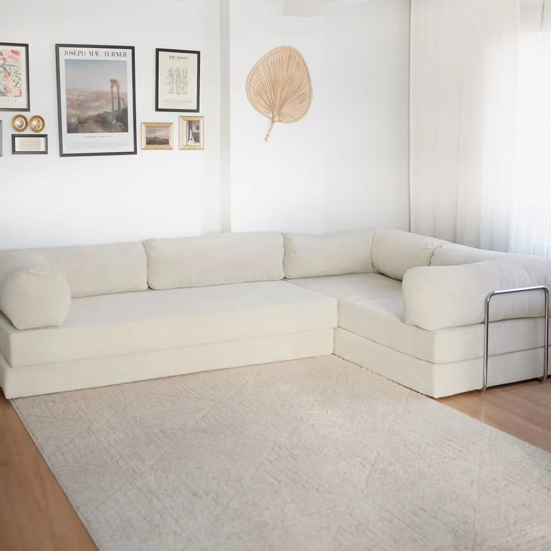 NOOK Modüler L Köşe Koltuk | Beyaz - Görsel 3